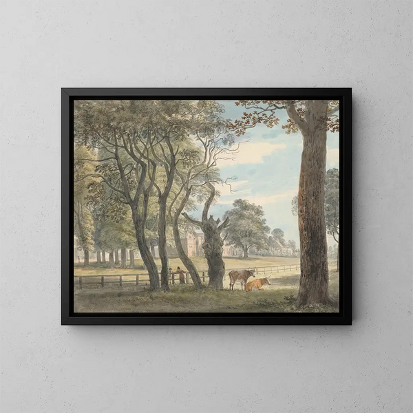 Il negozio di polvere di Hyde Park - Paul Sandby — quadro incorniciato alla parete