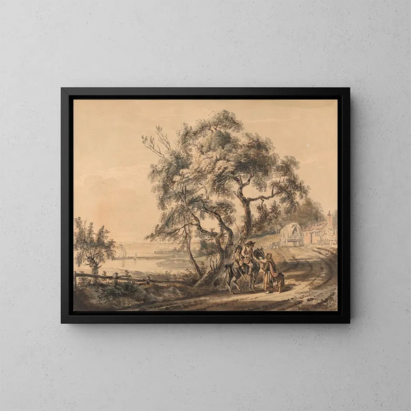La diseuse de bonne aventure gitane - Paul Sandby — quadro incorniciato alla parete