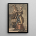 Two women holding a basket - Paul Sandby — framed artwork on a wall