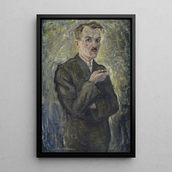 Self-portrait - Paul Schmidtbauer — framed artwork on a wall