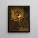 Woman and Child in front of a mirror - Paul Seignac — framed artwork on a wall