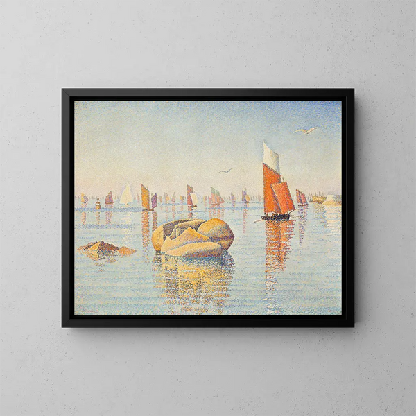 Concarneau im ruhigen Morgen - Paul Signac — gerahmtes Bild an der Wand