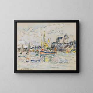 Ansicht des Hafens von Dolonne - Paul Signac — gerahmtes Bild an der Wand