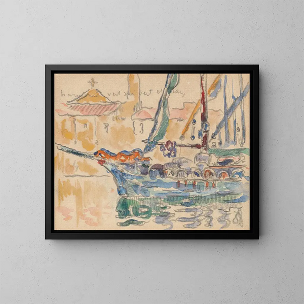 Saint-Tropez, le tartane - Paul Signac — quadro incorniciato alla parete
