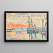 Saint-Tropez, der Hafen bei Sonnenuntergang - Paul Signac — gerahmtes Bild an der Wand