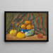 Natura morta con mele su sfondo di arazzo a righe - Paul Sérusier — quadro incorniciato alla parete