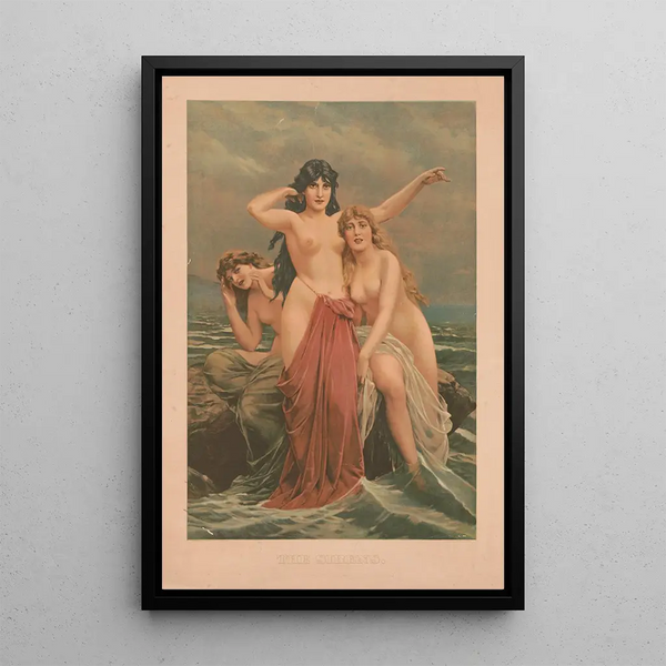 The Sirens - Paul Thumann — framed artwork on a wall