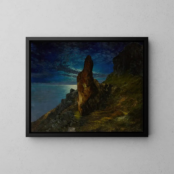 Le Pizzolungo sur l'île de Capri - Paul von Spaun — gerahmtes Bild an der Wand