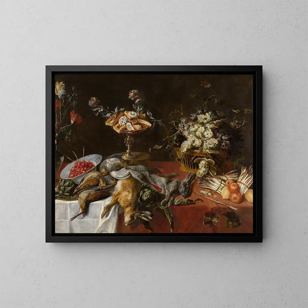 Stillleben - Paul de Vos — gerahmtes Bild an der Wand