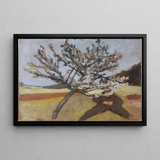 Paula ModersohnBecker - Man lying beneath a Blossoming Tree.webp
