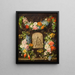 Corona di fiori con rilievo della Madonna - Pauline Koudelka-Schmerling — quadro incorniciato alla parete
