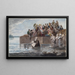 Un'immersion anabaptista a Filadelfia durante una tempesta - Pavel Petrovich Svinin — quadro incorniciato alla parete