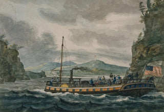 Pavel Petrovich Svinin - Steamboat Travel on the Hudson River.webp