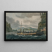 Viaggio in barca a vapore sul fiume Hudson - Pavel Petrovich Svinin — quadro incorniciato alla parete