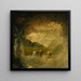 Landscape painting with trees and livestock - Albert Pinkham Ryder — framed artwork on a wall