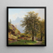 Landschaft mit landwirtschaftlichen Gebäuden - Carl Hasch — gerahmtes Bild an der Wand