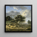Paesaggio con due cacciatori - Jan Wijnants — quadro incorniciato alla parete