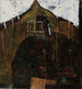 Paesaggio con un corvo - Egon Schiele — vista dell’opera
