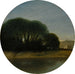 Landschaft mit einem Bauernhof und Bäumen am Flussufer - Goffredo Wals — in einem Innenraum präsentiert
