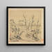 Paesaggio nello stile di Ni Zan - Chen Hongshou — quadro incorniciato alla parete
