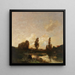 Landscape of moss with the Alps in the background - Toni von Stadler — framed artwork on a wall