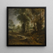 Landschaft des Abends mit Holzwagen - Peter Paul Rubens — gerahmtes Bild an der Wand