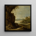 Landscape painting of the south with Saint Anthony the Hermit - David Teniers the Younger — framed artwork on a wall