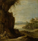 Landscape painting of the south with Saint Anthony the Hermit - David Teniers the Younger — artwork view