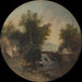 Landschaft im Süden mit Wanderern - Louis Bélanger — in einem Innenraum präsentiert