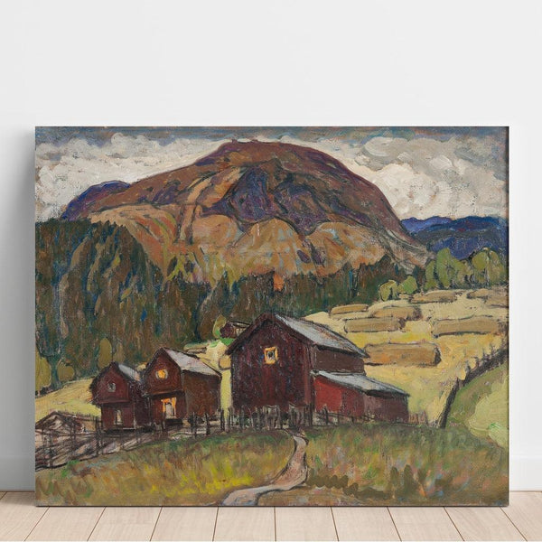 Paysage estival avec pâturages, étude du nord de la Norvège - Anna Boberg | Reproduction Tableau Décoration murale affiche copie