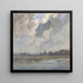 Paesaggio fluviale con campanile in tempo tempestoso - Frans Smissaert — quadro incorniciato alla parete