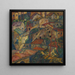 Urban landscape painting by Krumauer - Anton Emanuel Peschka — framed artwork on a wall