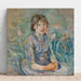 Berthe Morisot's Peasant Girl in the Middle of Tulips — wall display of the artwork