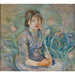 Berthe Morisot's Peasant Girl in the Middle of Tulips — displayed in an interior