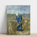 Reproduktion des Gemäldes Bauernbild, das Garben verbindet (Nach Millet) - Vincent van Gogh