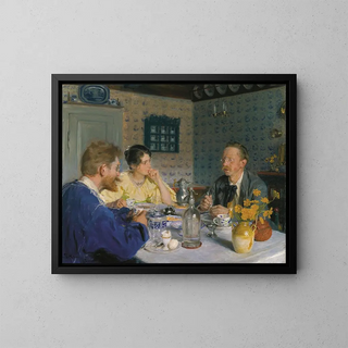 Peder Severin Kryer - A breakfast The artist his wife and the writer Otto Benzon.webp
