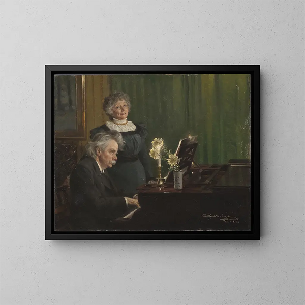 Edvard Grieg und Nina Grieg - Peder Severin Krøyer — gerahmtes Bild an der Wand