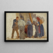 Mattino a Hornbæk, uomini e donne che contrattano - Peder Severin Krøyer — quadro incorniciato alla parete