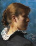 Portrait einer jungen Frau in Profil - Peder Severin Krøyer — Ansicht des Kunstwerks