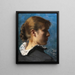 Portrait einer jungen Frau in Profil - Peder Severin Krøyer — gerahmtes Bild an der Wand