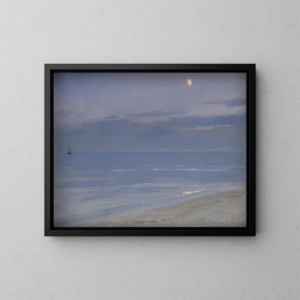 Strand von Skagen im Mondlicht - Peder Severin Krøyer — gerahmtes Bild an der Wand