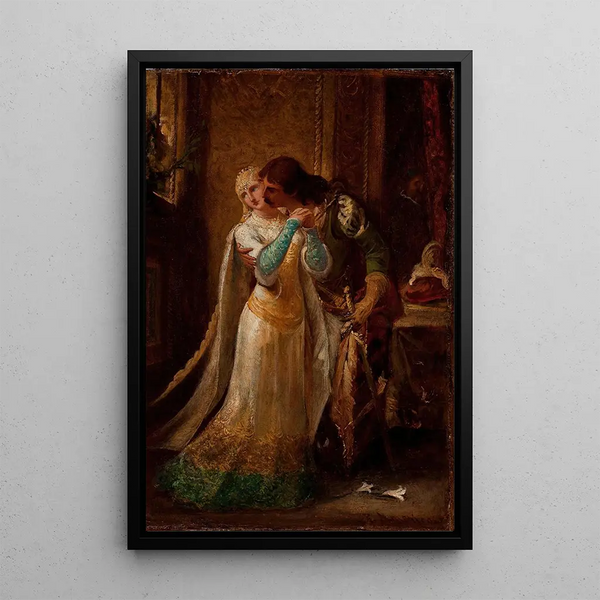 Faust and Gretchen - Pedro Américo — framed artwork on a wall