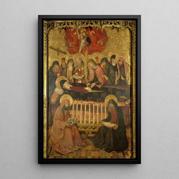Dormition of the Virgin - Pedro García de Benavarre — framed artwork on a wall