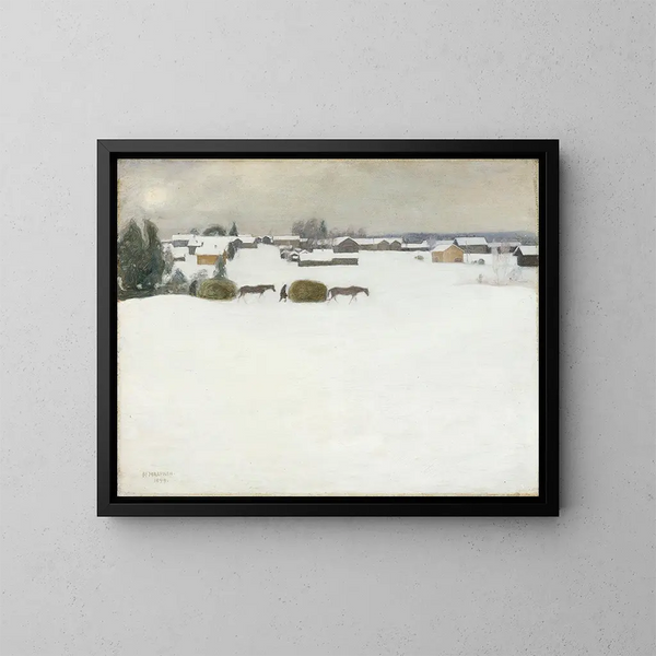 Heubündel - Pekka Halonen — gerahmtes Bild an der Wand