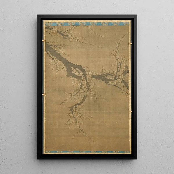 Ink Plum Tree - Peng Xu — framed artwork on a wall