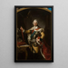 Portrait painting of Stanisław August Poniatowski, King of Poland - by Per Krafft the Elder — framed artwork on a wall