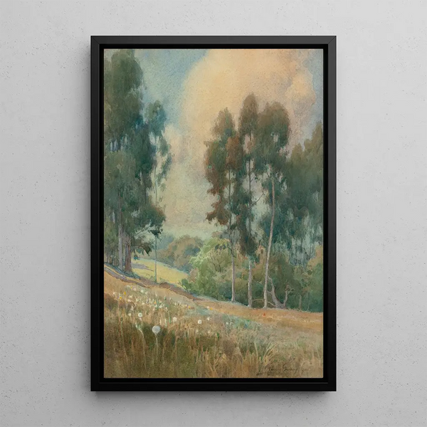 Spring Landscape Painting - Percy Gray — framed artwork on a wall
