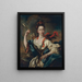 Portrait einer Frau mit den Attributen der Diana - Pere Crusells — gerahmtes Bild an der Wand