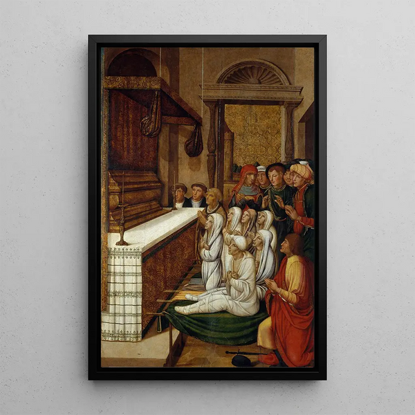 Six résurrections devant les reliques de Saint Étienne - Pere Gasc — framed artwork on a wall