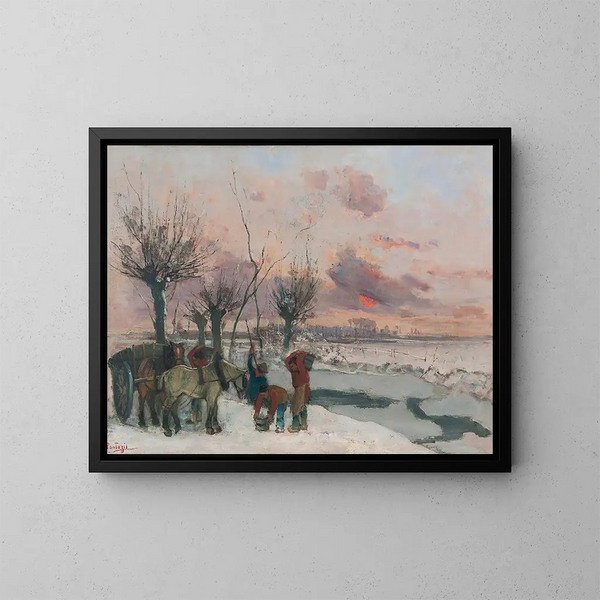 Les Briseurs de glace - Pericles Pantazis — gerahmtes Bild an der Wand